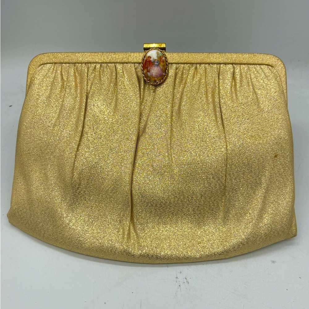 Vintage Gold Juliart Clutch Bag Purse with Handle
